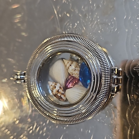 Silver Locket Pendant Interchangeable Contents - Picture 1 of 6